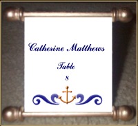 Scroll Place Card - Nautical Theme